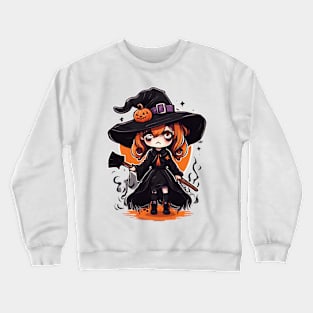 Witchcraft horror anime characters Chibi style +Halloween costume Crewneck Sweatshirt